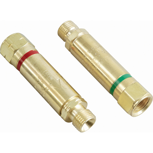 Antiretours pare-flammes - Oxy/gaz combustibles, Ensemble pour oxyg&egrave;ne-gaz combustible, Style pour adapteur de d&eacute;tendeur M & M Nord Ouest Inc