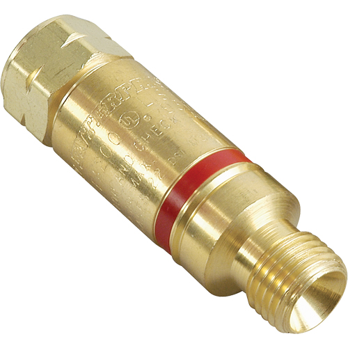 Flashback Arrestors - Oxy/Fuel Gas, Fuel Gas (red)/Oxygen (green), Regulator Adaptor Style M & M Nord Ouest Inc