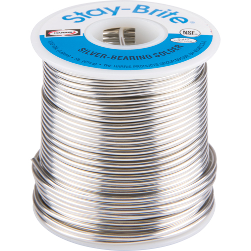 M&eacute;taux d'apport Stay-Brite, Sans plomb, 96 % d'&eacute;tain, 4 % d'argent, &acirc;me Plein, dia. 0,0625" M & M Nord Ouest Inc