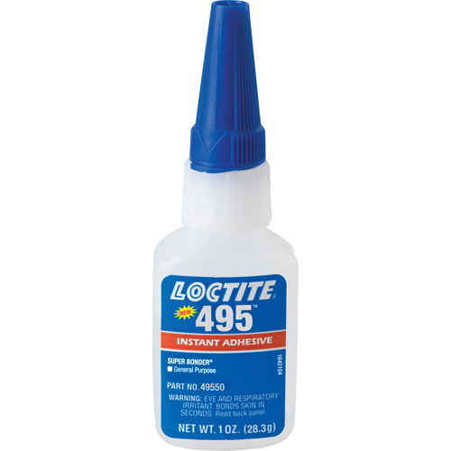 495 Super Bonder&reg; Instant Adhesive, Clear, Bottle, 28.3 g M & M Nord Ouest Inc