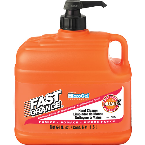 Hand Cleaner, Pumice, 1.89 L, Pump Bottle, Orange M & M Nord Ouest Inc