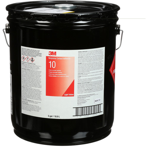 Ten Bond Contact Cement, Pail, 5 gal., Yellow M & M Nord Ouest Inc