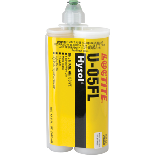 Adh&eacute;sif ur&eacute;thane Hysol U-05FL, Deux composants, Cartouche double, 622 g, Blanc cass&eacute; M & M Nord Ouest Inc