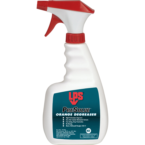 D&eacute;graissant orange PreSolve, Bouteille &agrave; g&acirc;chette M & M Nord Ouest Inc