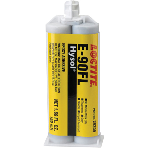Adh&eacute;sif Hysol E-90FL, 102 g, Cartouche double, Deux composants, Gris M & M Nord Ouest Inc