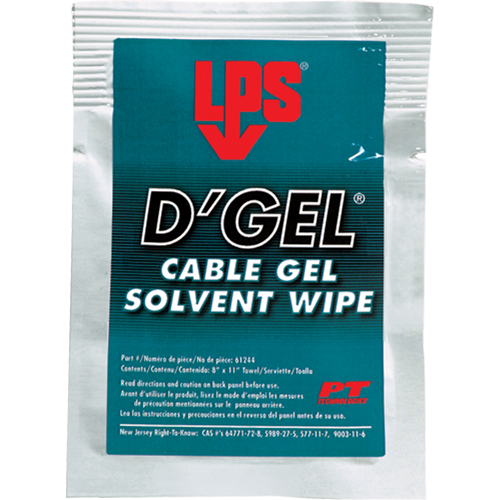 D'Gel&reg; Cable Gel Solvent, Packets M & M Nord Ouest Inc