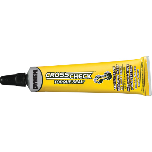 P&acirc;te indicatrice inviolable Cross-Check Torque Seal, 1 liq. oz., Tube, Jaune M & M Nord Ouest Inc