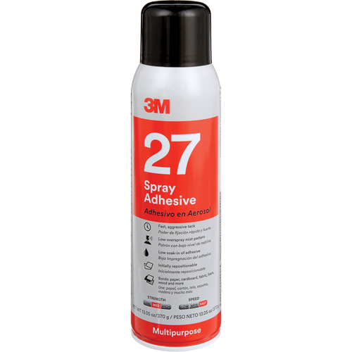 27 Multi-Purpose Spray Adhesive, Clear, Aerosol Can M & M Nord Ouest Inc
