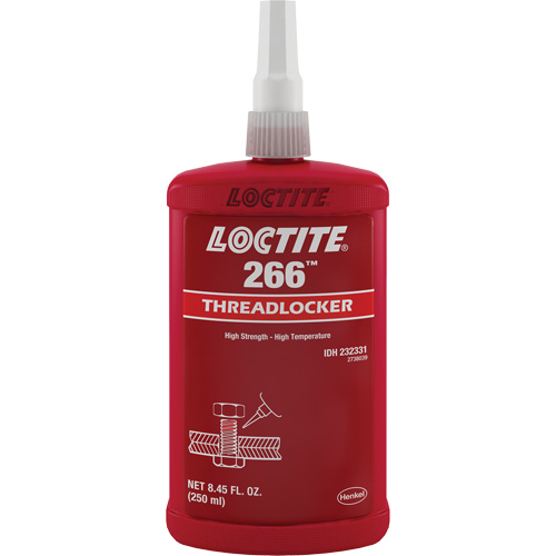 266 Threadlocker, Red, High, 250 ml, Bottle M & M Nord Ouest Inc