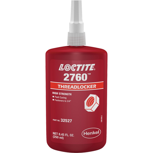 2760 Threadlocker, Red, High, 250 ml, Bottle M & M Nord Ouest Inc