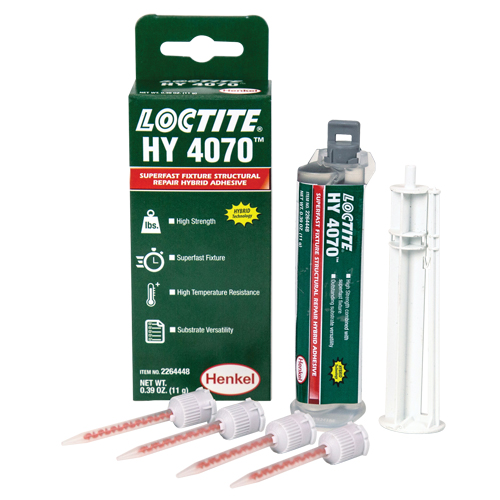HY 4070 Structural Repair Hybrid Adhesive, Two-Part, Dual Cartridge, 11 g, Off-White M & M Nord Ouest Inc