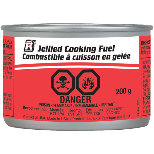 Carburant de cuisson en gel&eacute;e M & M Nord Ouest Inc