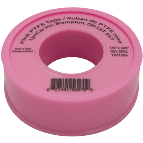 Teflon&reg; Tape, 520" L x 1/2" W, Pink M & M Nord Ouest Inc