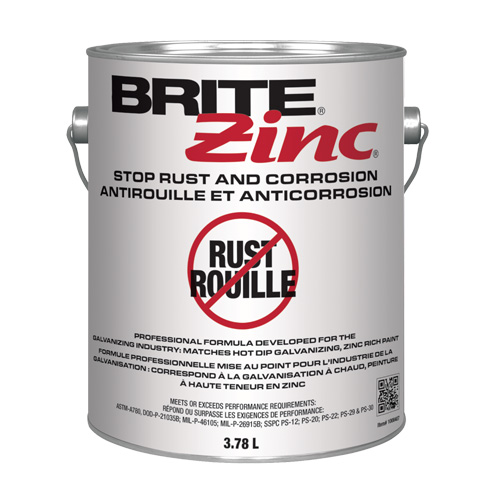 BRITE Zinc&reg; Corrosion Inhibitor, Gallon M & M Nord Ouest Inc