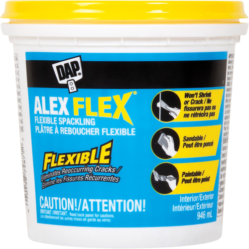 Pl&acirc;tre &agrave; reboucher flexible Alex Flex, 946 ml, Contenant en plastique M & M Nord Ouest Inc