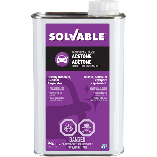 Ac&eacute;tone liquide, 946 ml M & M Nord Ouest Inc