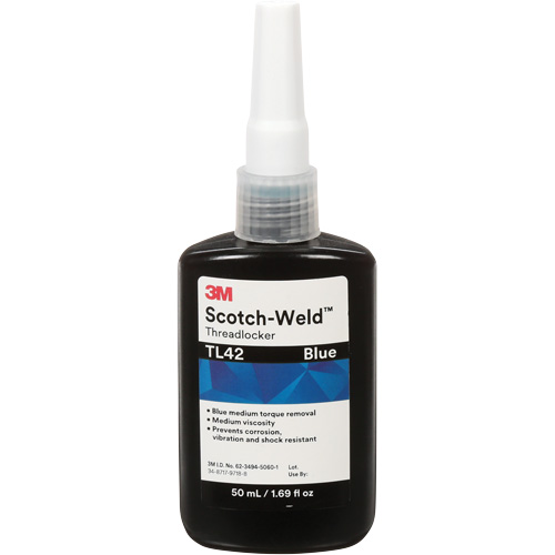 Scotch-Weld Threadlocker TL42, Blue, Medium, 50 ml, Bottle M & M Nord Ouest Inc