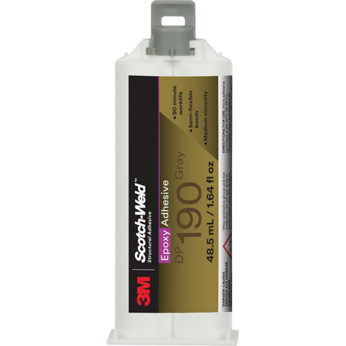 Scotch-Weld Epoxy Adhesive DP190, 1.64 fl. oz., Cartridge, Two-Part, Grey M & M Nord Ouest Inc