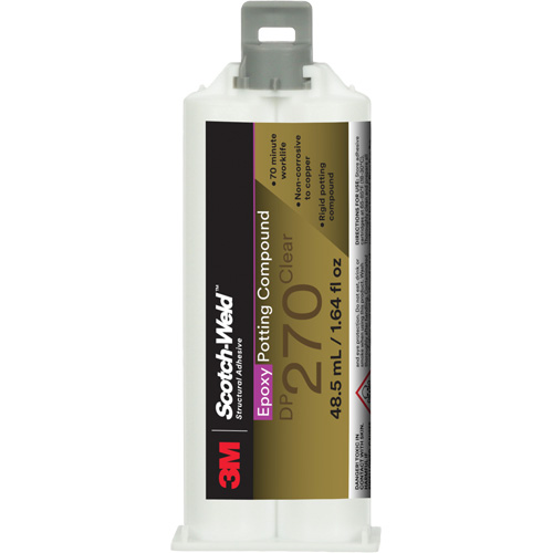 Mat&eacute;riau d'enrobement &eacute;poxyde Scotch-Weld, 1,7 liq. oz./48,5 ml, Cartouche double, Deux composants, Transparent M & M Nord Ouest Inc