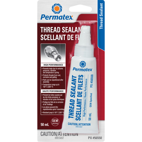 Scellant pour filetage haute performances, Tube, 50 ml, -54° C - 149° C/-65° F - 300° F M & M Nord Ouest Inc