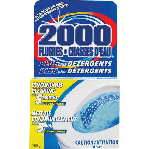 2000 Flushes&reg; Blue Plus Toilet Bowl Cleaning Detergent, 100 g, Tablet M & M Nord Ouest Inc