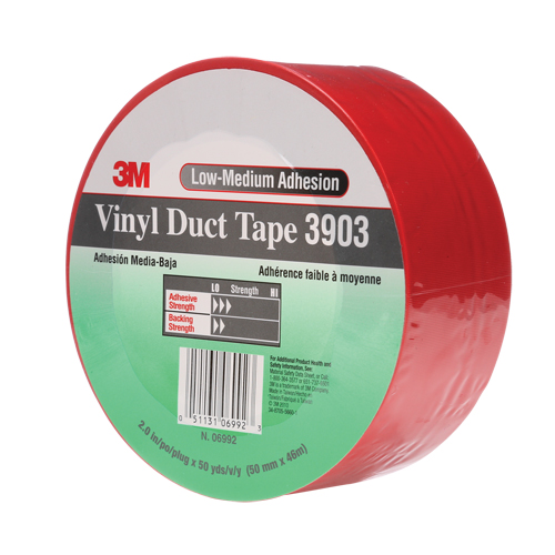 3903 Vinyl Duct Tape, 48 mm (2") W x 46 m (151') L, 6.5 mils, Red M & M Nord Ouest Inc