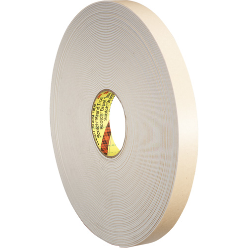 Double-Coated Foam Tape, 66 m (216') L x 25.4 mm (1") W, 31 mils, Polyethylene M & M Nord Ouest Inc