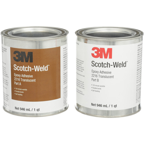 Adh&eacute;sif Scotch-Weld, 32 oz liq., Trousse, Deux composants, Translucide M & M Nord Ouest Inc