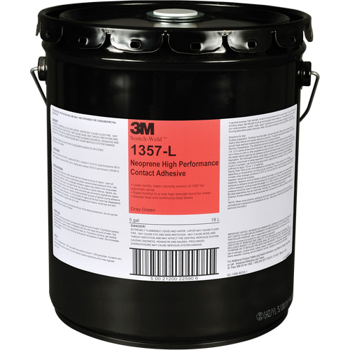 Colle contact haute performance &agrave; base de n&eacute;opr&egrave;ne, Baril, 5 gal., Vert M & M Nord Ouest Inc