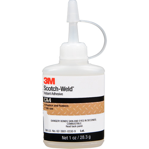 Adh&eacute;sif instantan&eacute; CA4 Scotch-Weld, Transparent, Bouteille, 1 oz M & M Nord Ouest Inc