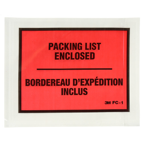 Packing List Envelope, 5-1/2" L x 4-1/2" W, Endloading Style M & M Nord Ouest Inc