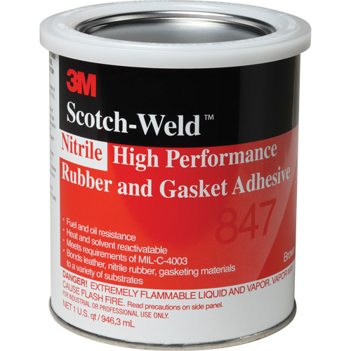 Scotch-Weld High-Performance Rubber & Gasket Adhesive, Gallon, Brown M & M Nord Ouest Inc