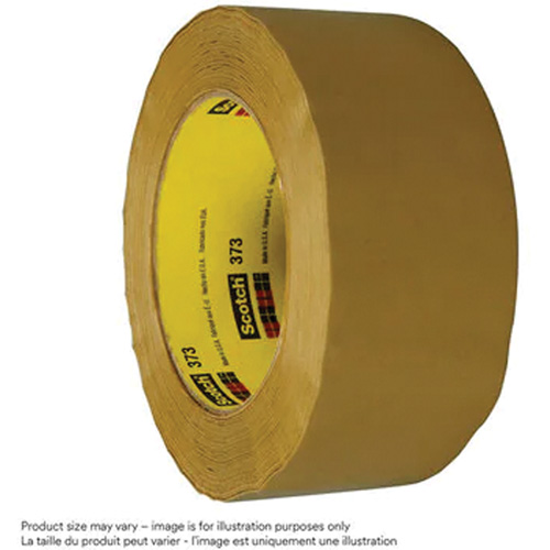 Scotch&reg; Box Sealing Tape 373, Hot Melt Adhesive, 2.5 mils, 72 mm (3") x 50 m (164') M & M Nord Ouest Inc