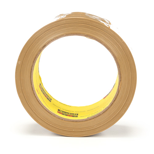 Ruban pour sceller les boîtes Scotch 375, Adh&eacute;sif Thermofusible, 3,1 mils, 48 mm (2") x 50 m (164') M & M Nord Ouest Inc