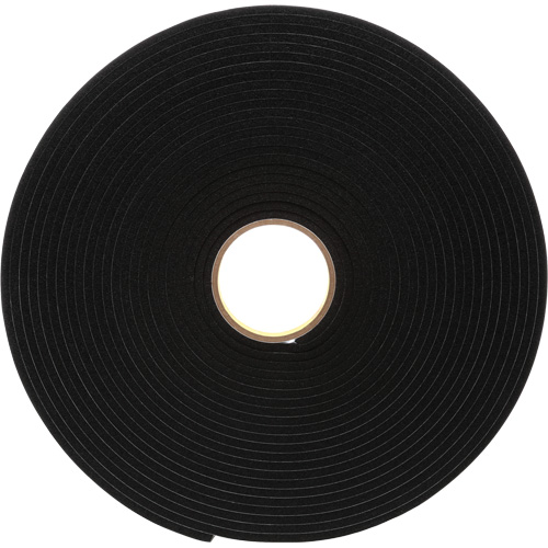 4504 Vinyl Foam Tape, 25.4 mm (1") W x 16.5 m (54') L, 250 mils, Black M & M Nord Ouest Inc