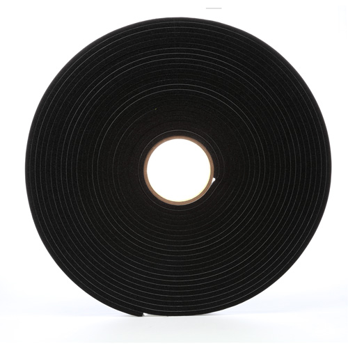Ruban de mousse en vinyle 4504, 19 mm (3/4") la x 16,5 m (54') lo, 250 mils, Noir M & M Nord Ouest Inc