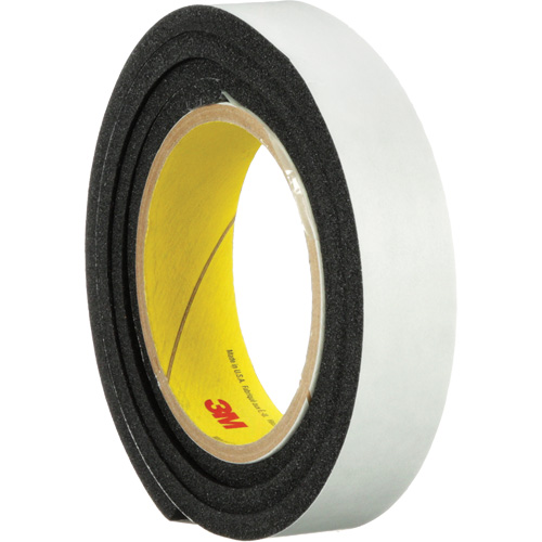 4714 Vinyl Foam Tape, 25.4 mm (1") W x 16.5 m (54') L, 250 mils, Black M & M Nord Ouest Inc