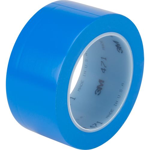 Ruban en vinyle 471, 50,8 mm (2") la x 32,9 m (108') lo, 5,3 mils, Bleu M & M Nord Ouest Inc