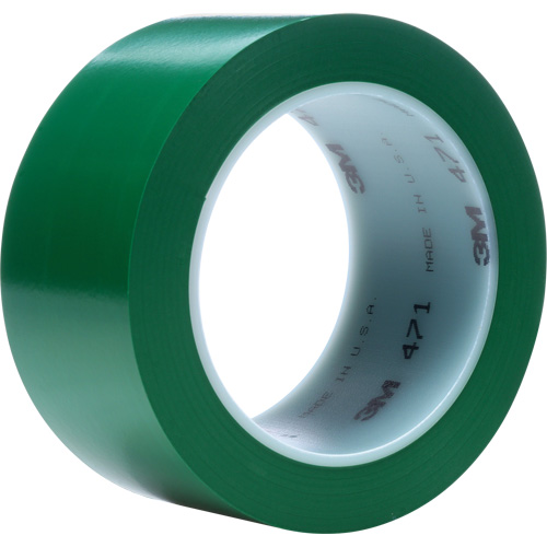 Ruban en vinyle 471, 76 mm (3") la x 32,9 m (108') lo, 5,3 mils, Vert M & M Nord Ouest Inc