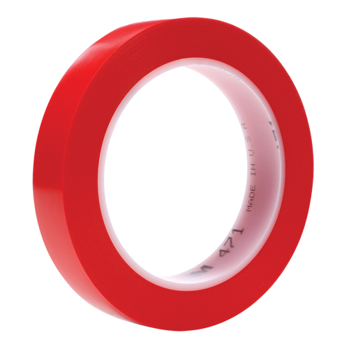 471 Vinyl Tape, 19 mm (3/4") W x 32.9 m (108') L, 5.3 mils, Red M & M Nord Ouest Inc