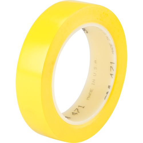 471 Vinyl Tape, 25.4 mm (1") W x 32.9 m (108') L, 5.3 mils, Yellow M & M Nord Ouest Inc