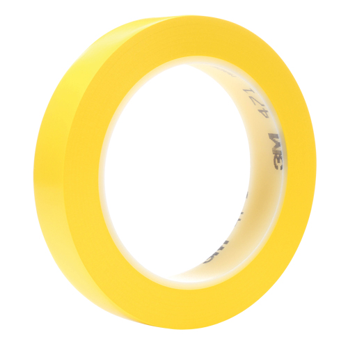 471 Vinyl Tape, 19 mm (3/4") W x 32.9 m (108') L, 5.3 mils, Yellow M & M Nord Ouest Inc