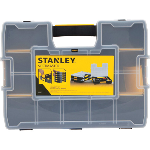 Organisateur empilable pour petites pi&egrave;ces SortMaster, 17-3/8" la x 13" p x 3-1/2" h, Noir M & M Nord Ouest Inc