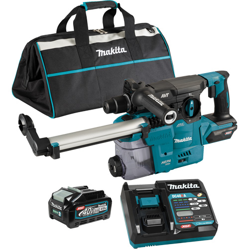 XGT Brushless Cordless SDS-Plus Rotary Hammer with DX10 Dust Extraction Attachment, 40 V, 1-3/16", 3 ft-lbs, 0-840 RPM M & M Nord Ouest Inc