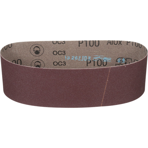 Cloth Belt 241D, 3" W X 24" L, Aluminum Oxide, P100 Grit M & M Nord Ouest Inc