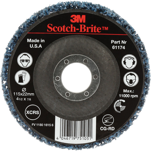 Scotch-Brite Clean & Strip Disc, 4-1/2" Dia., Extra Coarse Grit, Silicon Carbide M & M Nord Ouest Inc