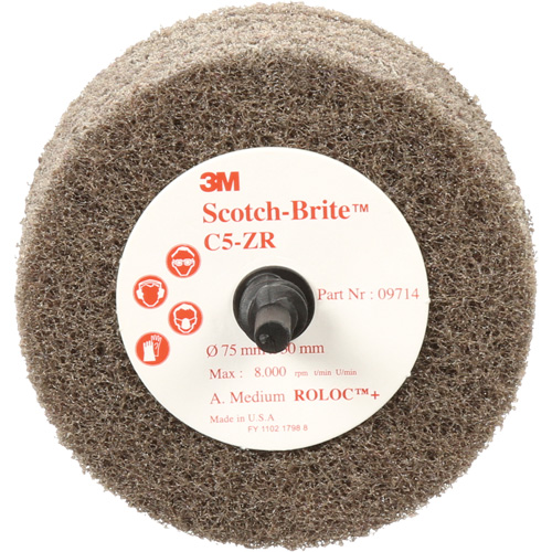 Disque de tronçonnage et de polissage Scotch-Brite, 75 mm x 30 mm, Arbre de 20 mm, Oxyde d'aluminium, 7500 Tr/min M & M Nord Ouest Inc