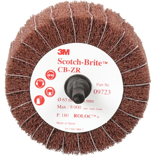 Scotch-Brite Combi-Wheel, 2-1/2" Dia., 180 Grit, Aluminum Oxide M & M Nord Ouest Inc