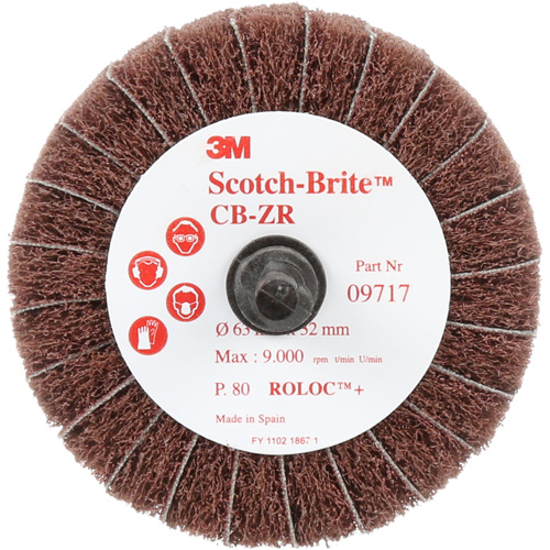 Scotch-Brite Combi-Wheel, 2-1/2" Dia., 80 Grit, Aluminum Oxide M & M Nord Ouest Inc