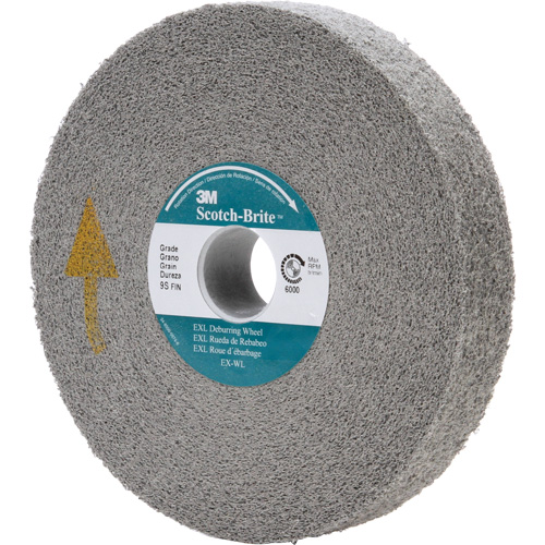 Scotch-Brite EXL Deburring Wheel, 6" x 1/2", 1" Arbor M & M Nord Ouest Inc